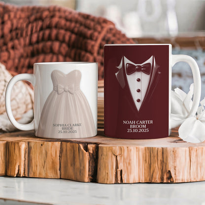 APST04 Bride And Groom Couple - 3D Inflated Effect Custom Personalized Mug