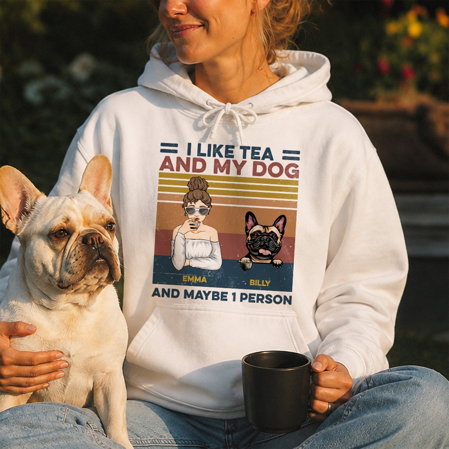 UPST127 I Like Beer And My Dog And Maybe 3 People - Personalized T-shirt Hoodie