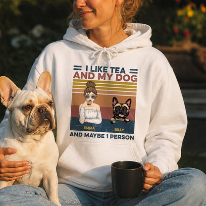 UPST127 I Like Beer And My Dog And Maybe 3 People - Personalized T-shirt Hoodie