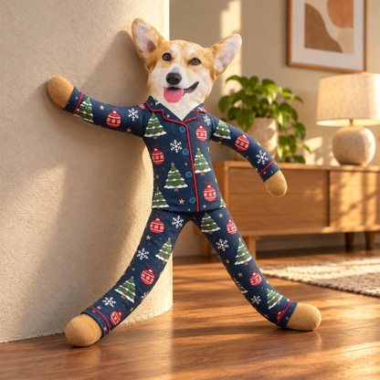 PST261 Merry Christmas Funny Pajamas - Personalized Poseable Plush Doll