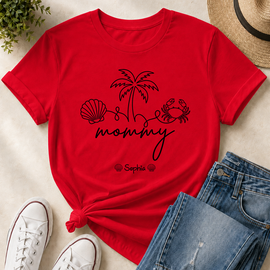 VPST62 Grandma Mom Beach Vibe - Personalized T-shirt Hoodie