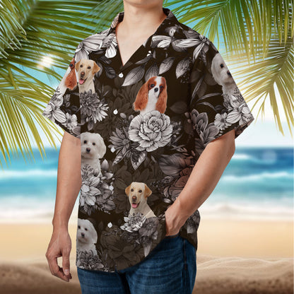 PSH18 Personalized Pet's Lover Flowers Pattern - Custom Hawaiian Shirt