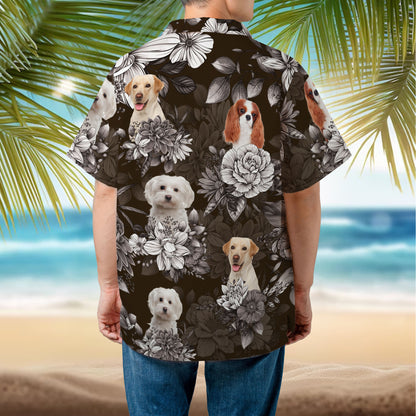 PSH18 Personalized Pet's Lover Flowers Pattern - Custom Hawaiian Shirt