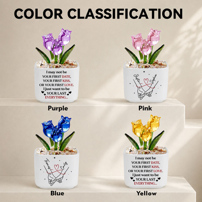 UPST137 Your Last Everything -Personalized  Custom Glass Everlasting Tulips
