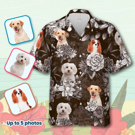 PSH18 Personalized Pet's Lover Flowers Pattern - Custom Hawaiian Shirt
