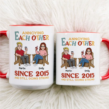 UPST145 Annoying Each Other Since - Personalized White Mug Accent Mug