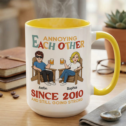 UPST145 Annoying Each Other Since - Personalized White Mug Accent Mug
