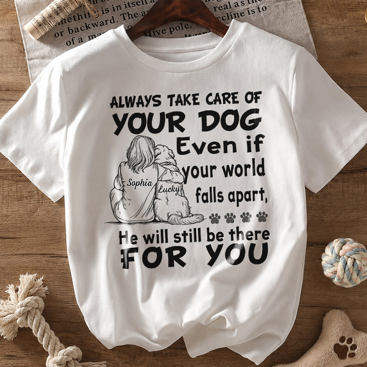 UPST147 Take Care Of Your Dog He’ll Always Be There - Personalized T-shirt Hoodie