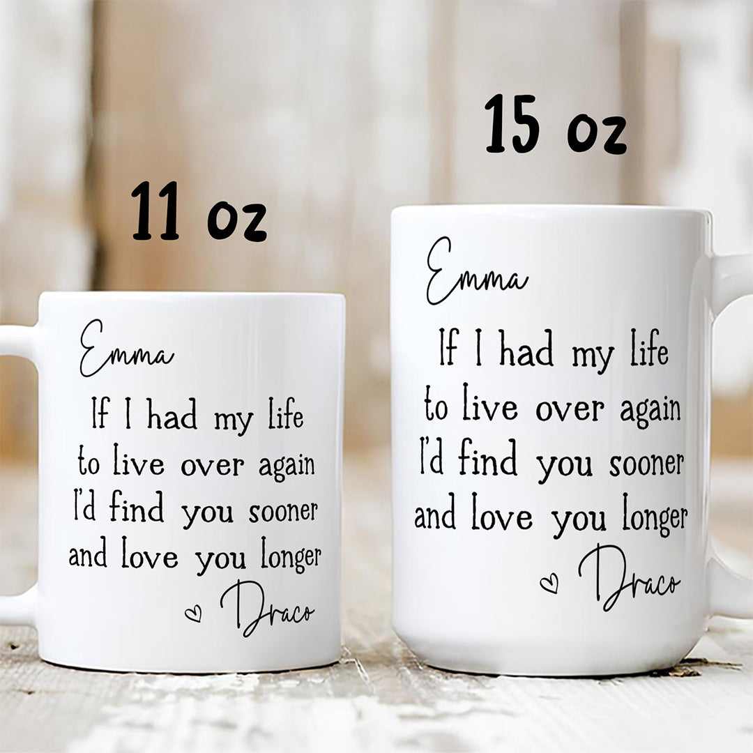 UPST149 I’d Find You Sooner And Love You Longer - Personalized White Mug Accent Mug