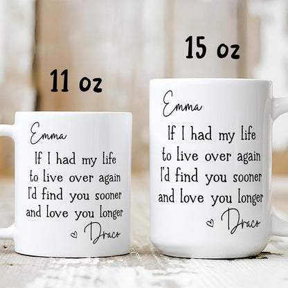 UPST149 I’d Find You Sooner And Love You Longer - Personalized White Mug Accent Mug