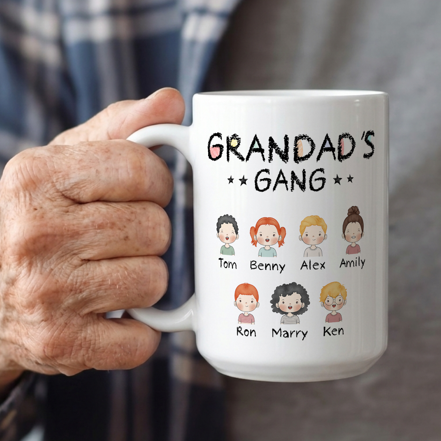 VPST04 Daddy's Mommy's Gang - Personalized White Mug Accent Mug