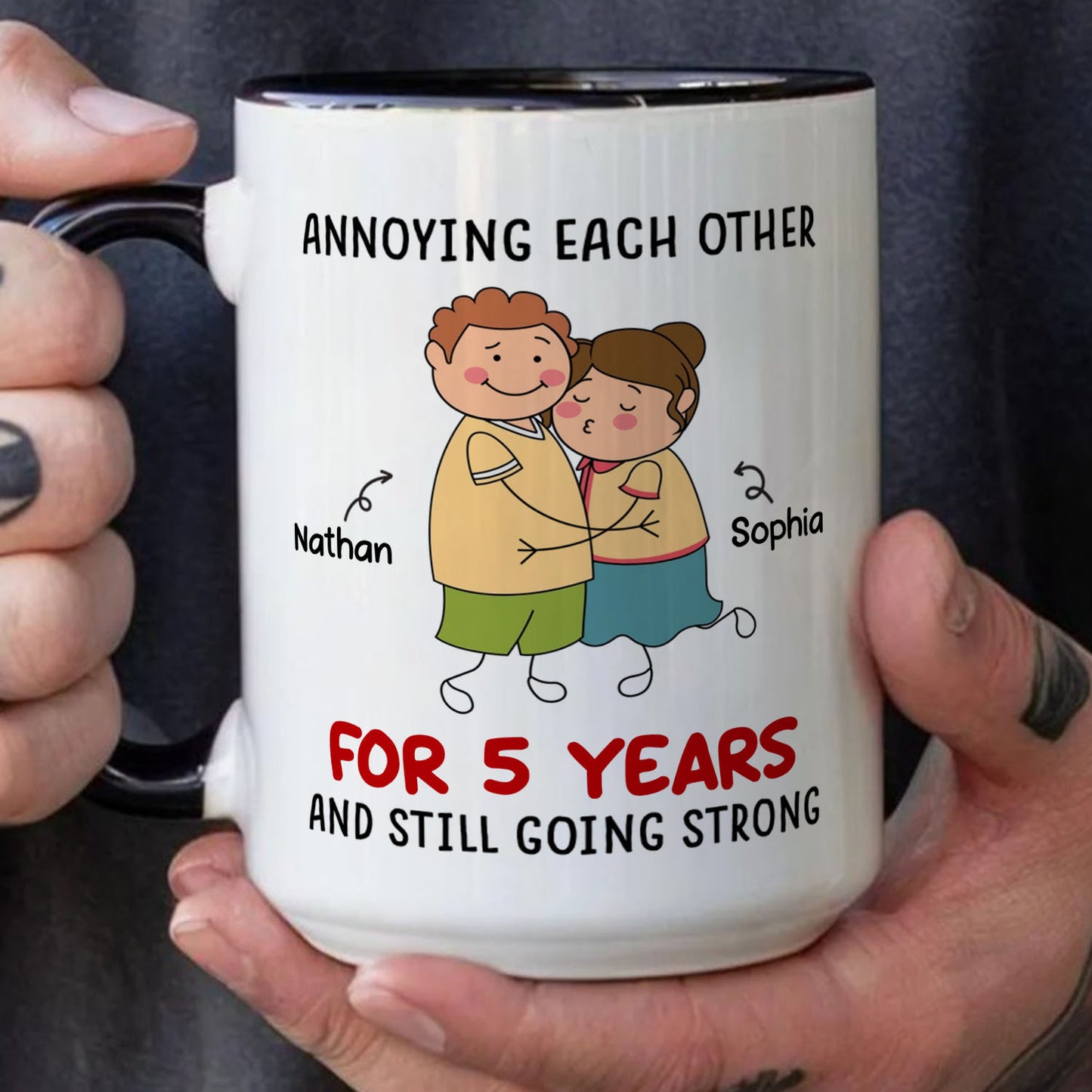 PST105 Annoying Each Other - White Mug Accent Mug