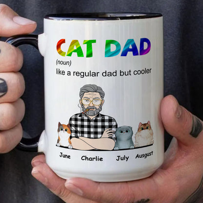 PST111 Cool Cat Dad Definition - White Mug Accent Mug