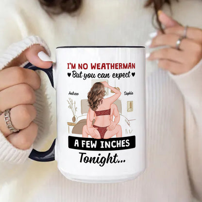 PST103 I'm No Weatherman Funny Couple - White Mug Accent Mug
