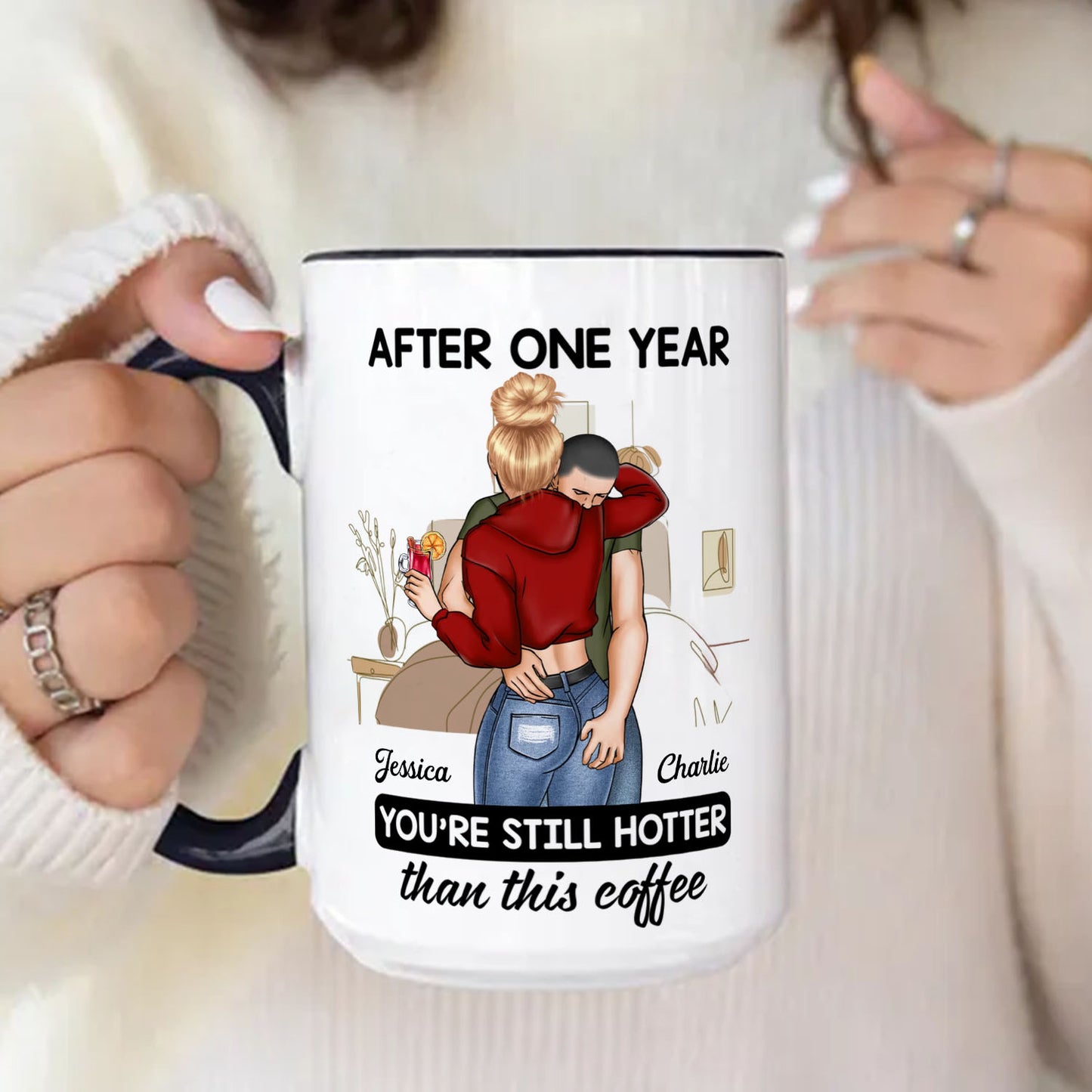 PST184 You're Still Hotter Than This Coffee - Personalized White Mug Accent Mug