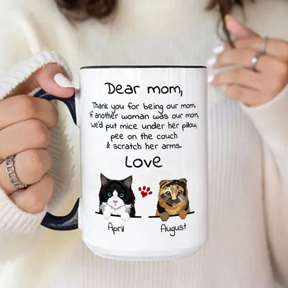 PST93 Dear Cat Dad Cat Mom Cat Parent - White Mug Accent Mug