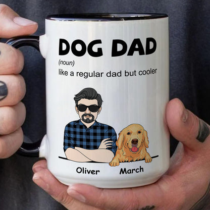PST113 Cool Dog Dad Definition - White Mug Accent Mug