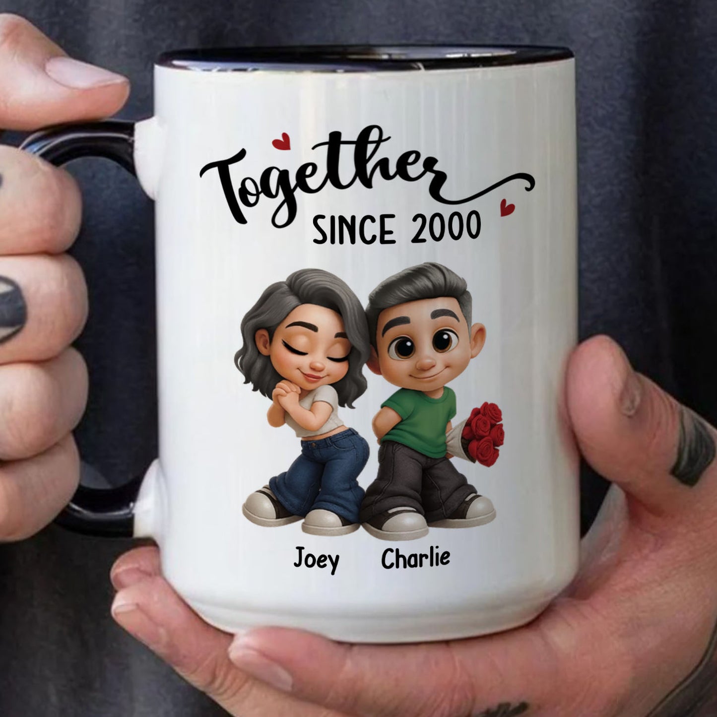PST98 Couple Together Rose - White Mug Accent Mug