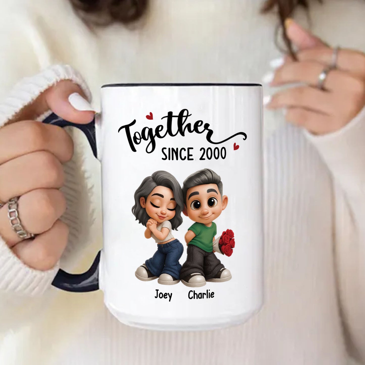 PST98 Couple Together Rose - White Mug Accent Mug