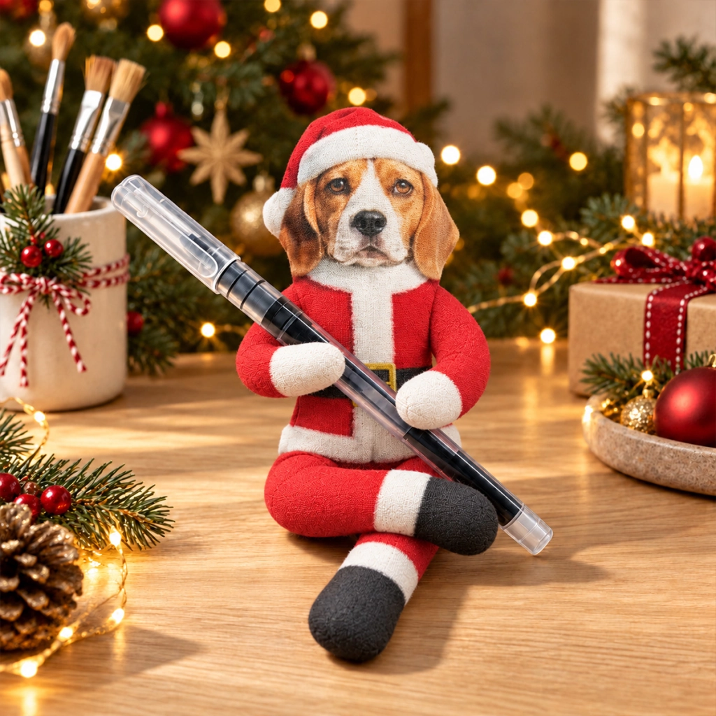 PST260 Merry Christmas Funny - Personalized Poseable Plush Doll
