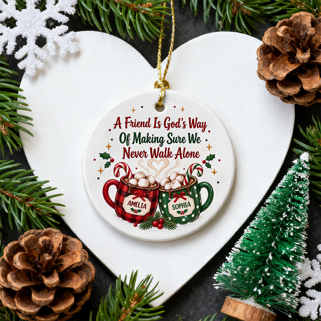 UPST174 No One Will Ever Be As Entertained By US As Us - Personalized Ceramic Ornament