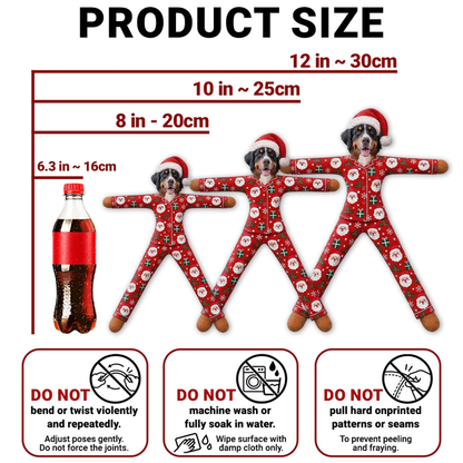 PST261 Merry Christmas Funny Pajamas - Personalized Poseable Plush Doll