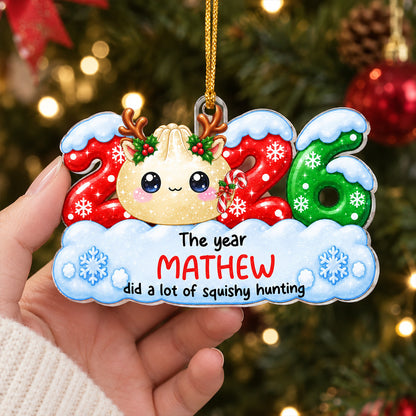 UPST190 2026 Cute Dumpling Squishy Hunter - Personalized Acrylic Custom Shape Ornament
