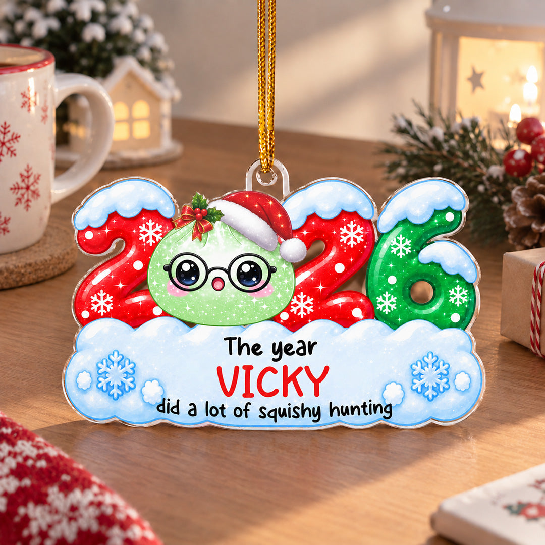UPST190 2026 Cute Dumpling Squishy Hunter - Personalized Acrylic Custom Shape Ornament