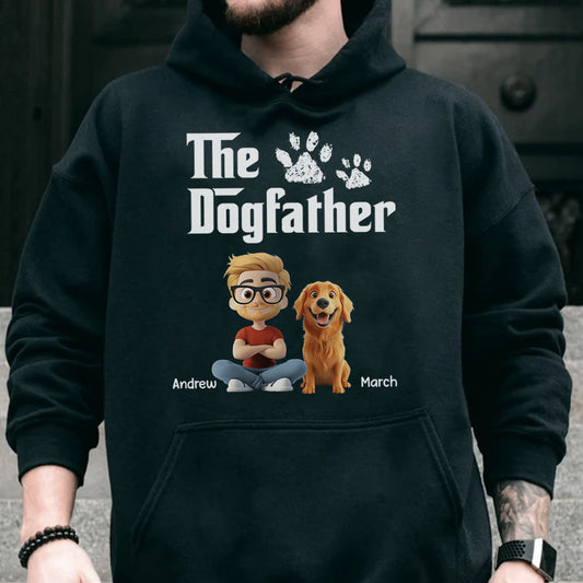 PST89 The Dogfather Dog Lover - Personalized Custom T-shirt