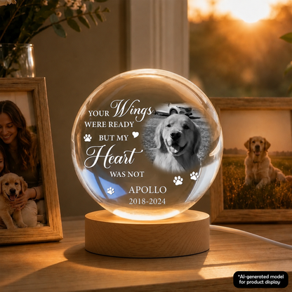 UPST112 Once By My Side Forever In My Heart - Custom 3D Crystal Ball Lamp