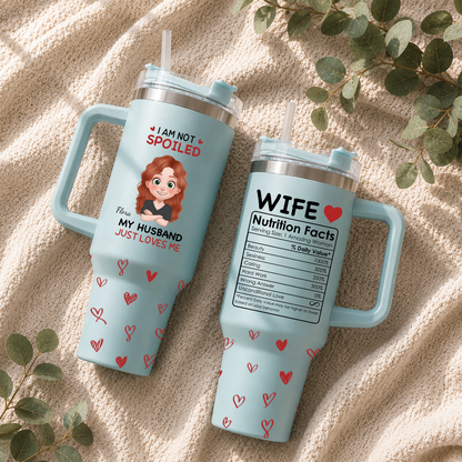 PST123 I'm Not Spoiled My Husband Just Loves Me - Personalized 40oz Tumbler Handle Color