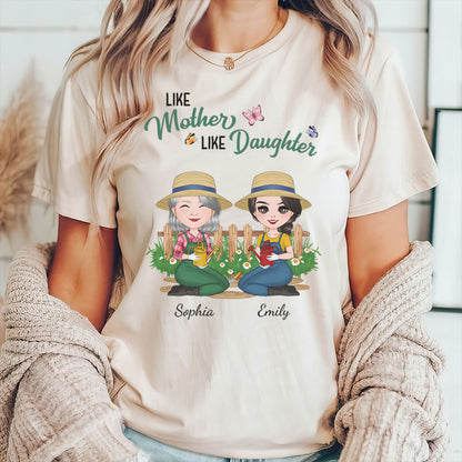 PST193 Like Mother Like Daughter Garden - Personalized T-shirt Hoodie