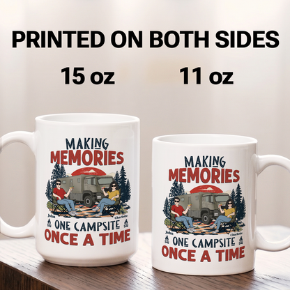 MPST13 Making Memories One Campsite At A Time - Personalized White Mug Accent Mug