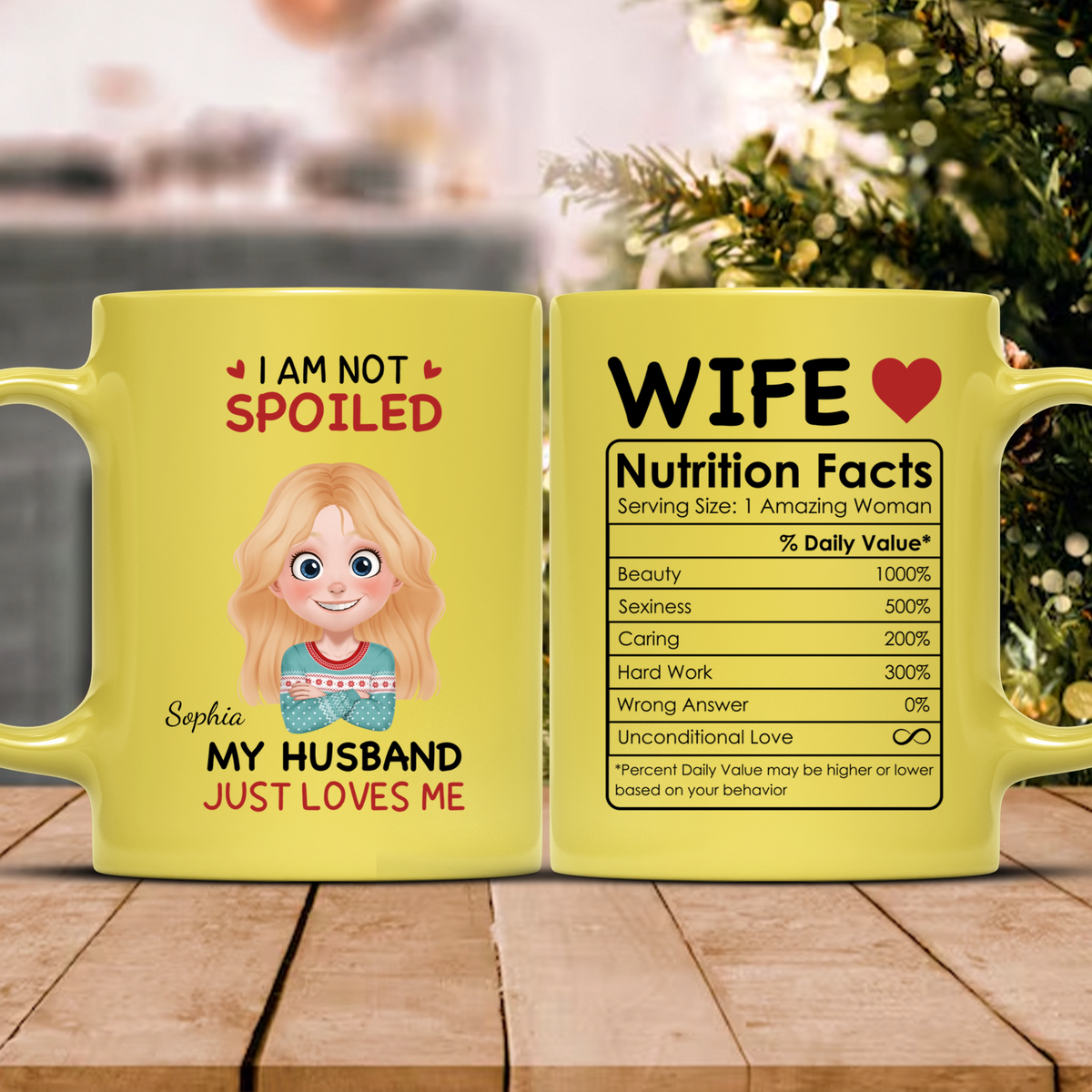 PST257 I'm Not Spoiled My Husband Just Loves Me - Personalized Colored Mug