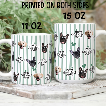 VPST40 Photo Upload Best Dog Dad Mom Ever - Personalized White Mug Accent Mug