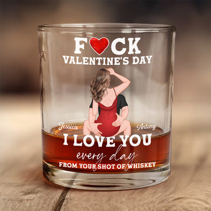 PWG06 F Valentine's Day I Love You - Personalized Whiskey Glass
