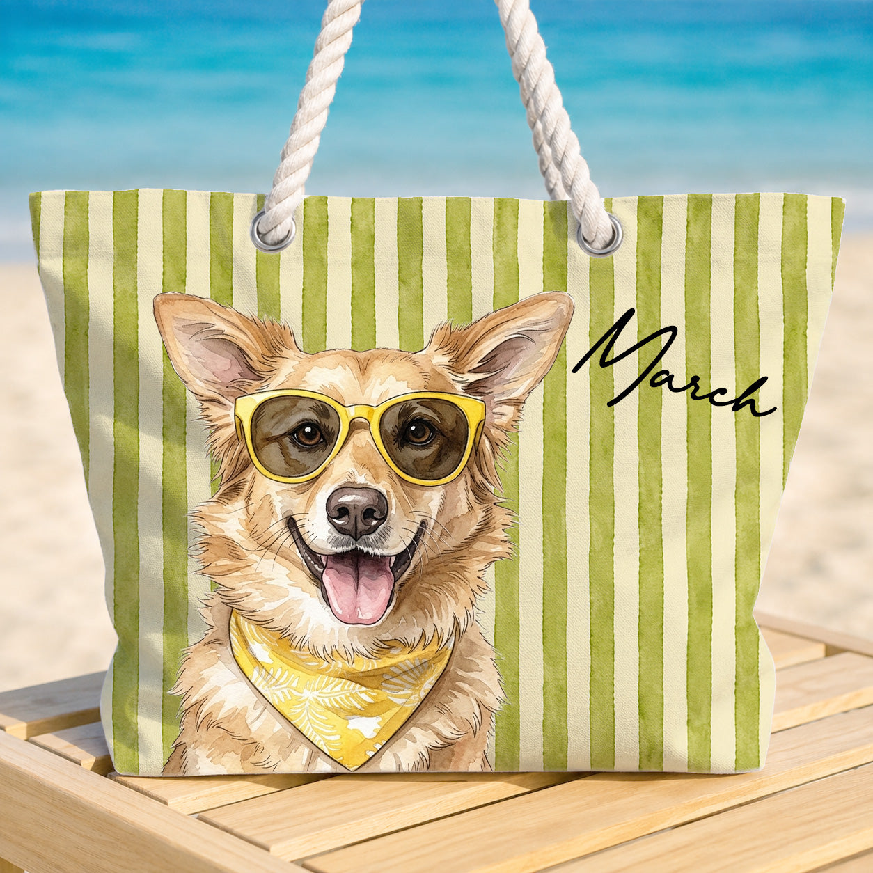 PST236 Photo Upload Pet's Lover - Personalized Beach Bag