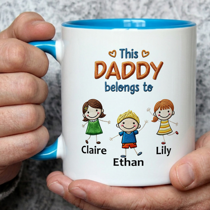 VPST12 This Grandpa Belong To Embroidery Effect - Personalized Mug