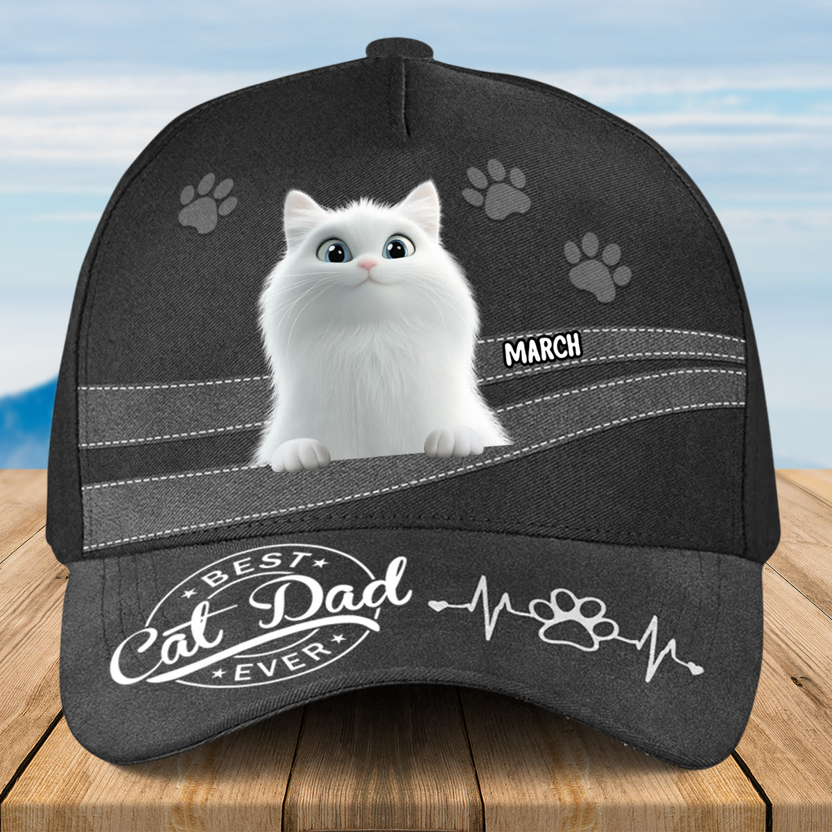 PST228 Best Cat Dad Mom Ever - Personalized Custom Classic Cap