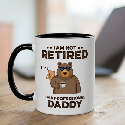 VPST05 I'm Not Retired I'm A Professional Grandpa - Personalized White Mug Accent Mug