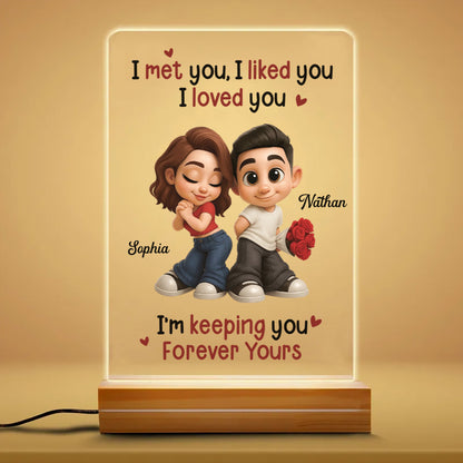 PNL03 I Met You I Liked You I Love You - Personalized Night Light
