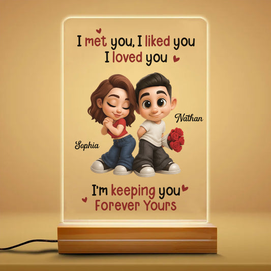 PNL03 I Met You I Liked You I Love You - Personalized Night Light