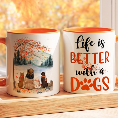 MPST19 Life Is Better With A Dog - Personalized White Mug Accent Mug