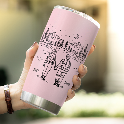 UPST81 Adventure Is Better When We're Lost Together - Personalized Custom Tumbler