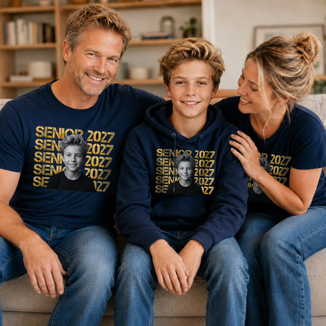 VPST66 Senior 2027 Custom Photo Upload Back To School - Personalized T-shirt Hoodie