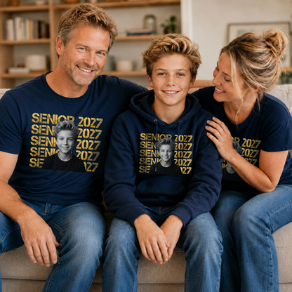 VPST66 Senior 2027 Custom Photo Upload Back To School - Personalized T-shirt Hoodie