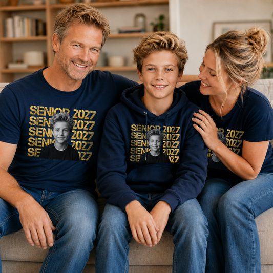 VPST66 Senior 2027 Custom Photo Upload Back To School - Personalized T-shirt Hoodie