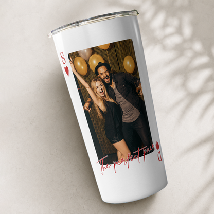 VPST63 King & Queen Of Heart Playcard - Personalized Custom Tumbler