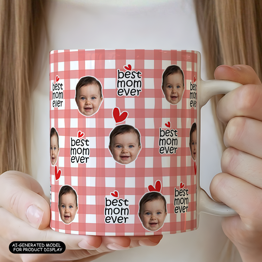VPST39 Photo Upload Best Dad Best Mom Ever - Personalized White Mug Accent Mug