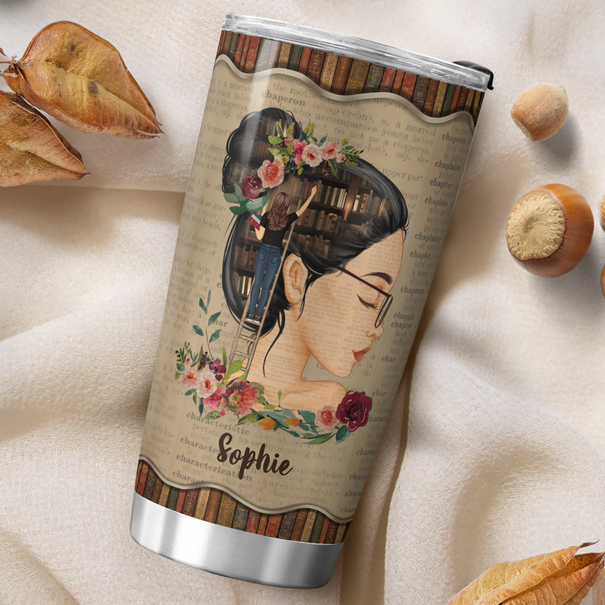 APST10 Just A Girl Who Loves Books - Personalized Custom Tumbler
